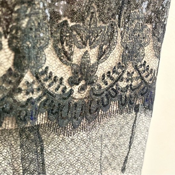 $59✨Julia Jordan Black & Nude Cocktail Dress Intricate Sequin Gorgeous Lace - Picture 8 of 16